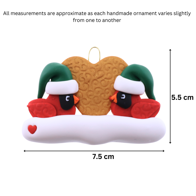 Cardinal Family of 2 Christmas Ornament