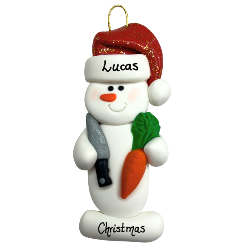 Snowman Chef Christmas Ornament