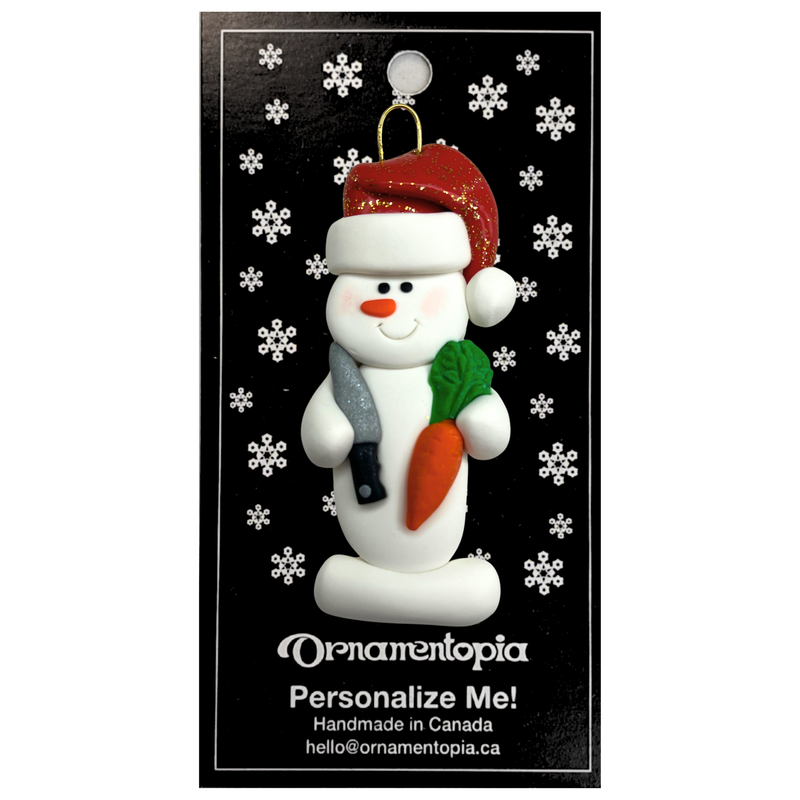 Snowman Chef Christmas Ornament