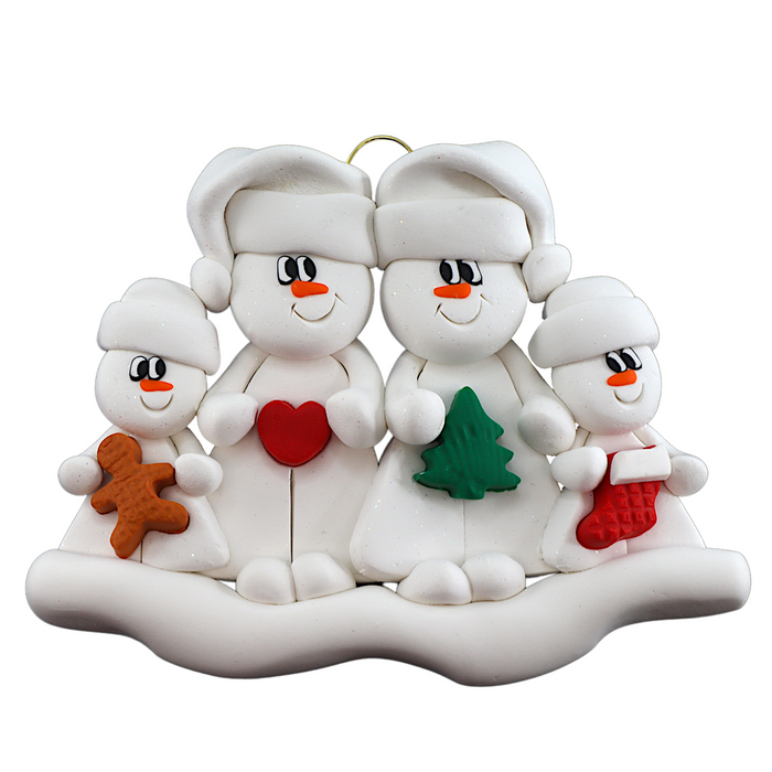 Christmas Family of 4 Ornament