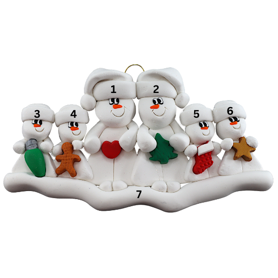 Christmas Family of 6 Ornament - New Family 2023 - Ornamentopia