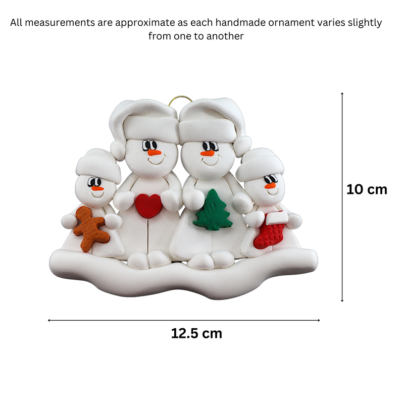 Christmas Family of 4 Christmas Ornament