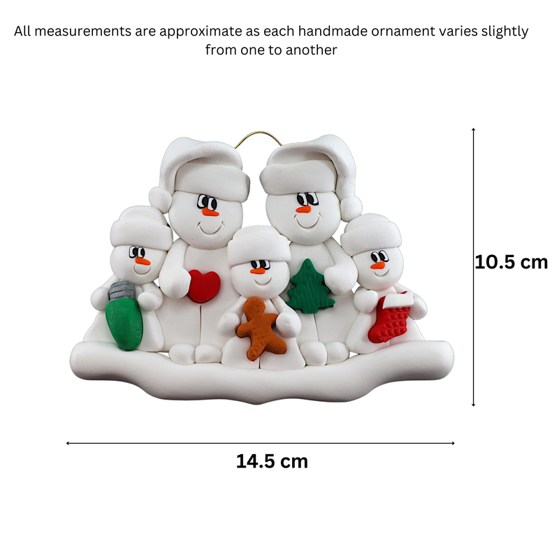 Christmas Family of 5 Christmas Ornament