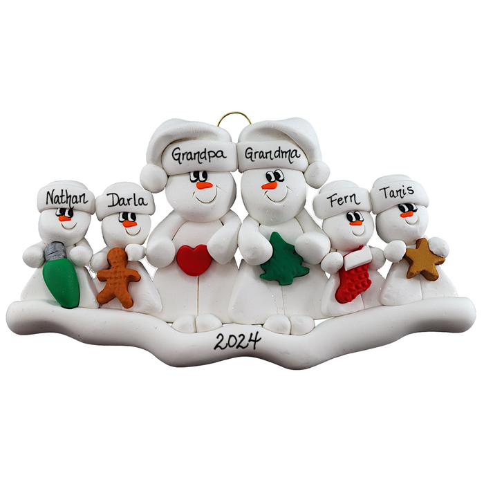 Christmas Family of 6 Ornament