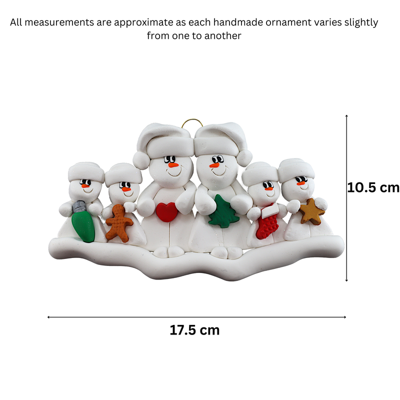 Christmas Family of 6 Christmas Ornament