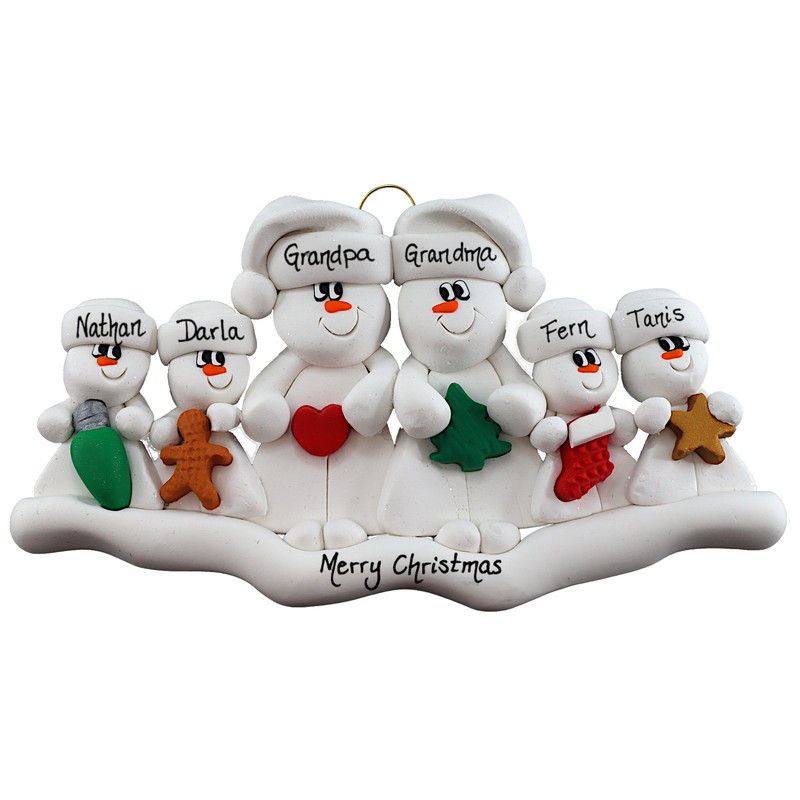 Christmas Family of 6 Christmas Ornament