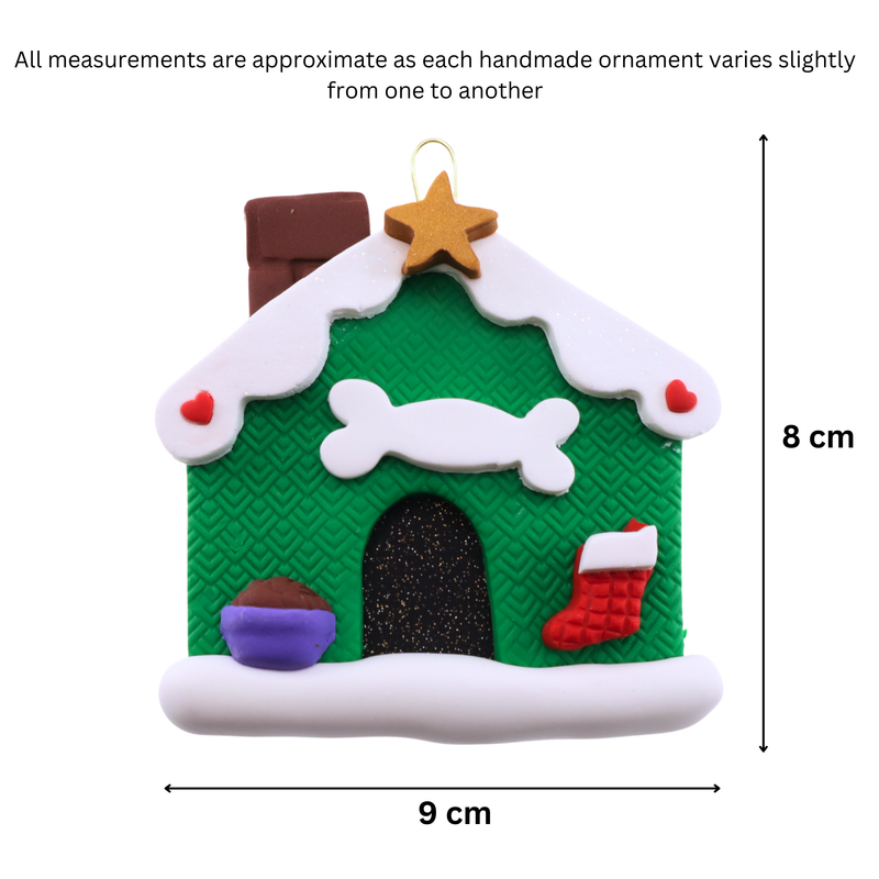 Doghouse Green Christmas Ornament