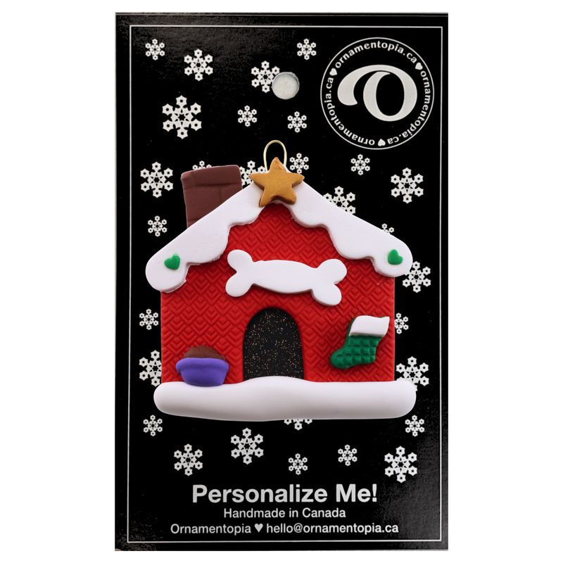 Doghouse Red Christmas Ornament