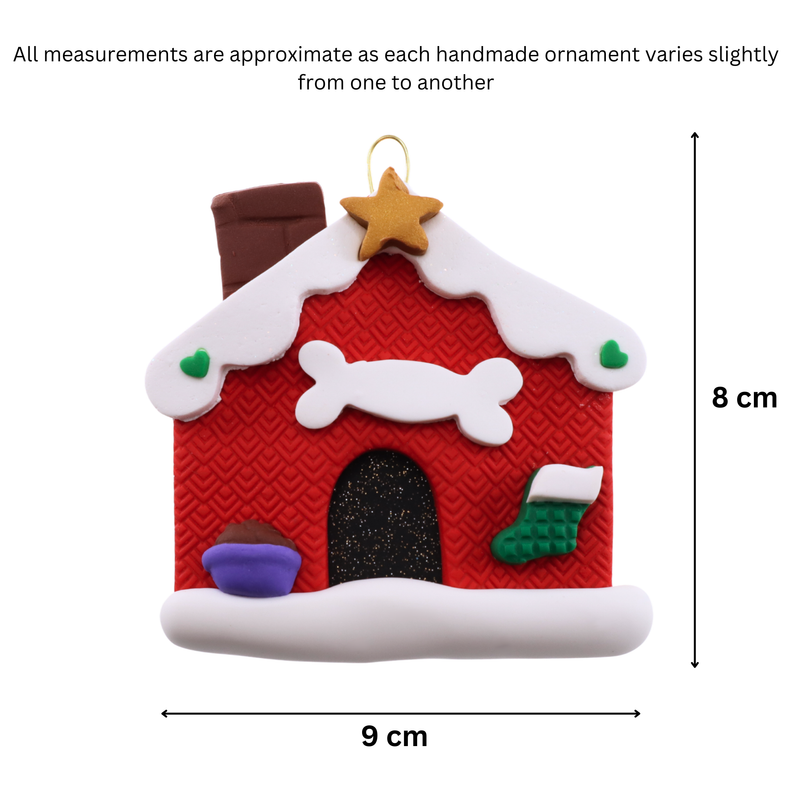 Doghouse Red Christmas Ornament