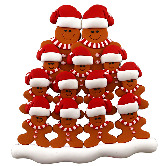 Gingerbread Family of 13 Ornament