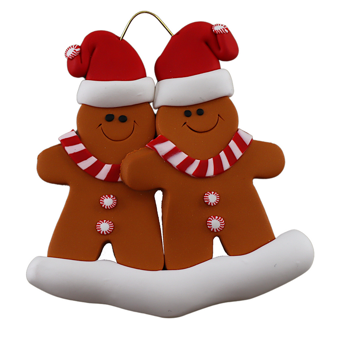 Gingerbread Family of 2 Ornament