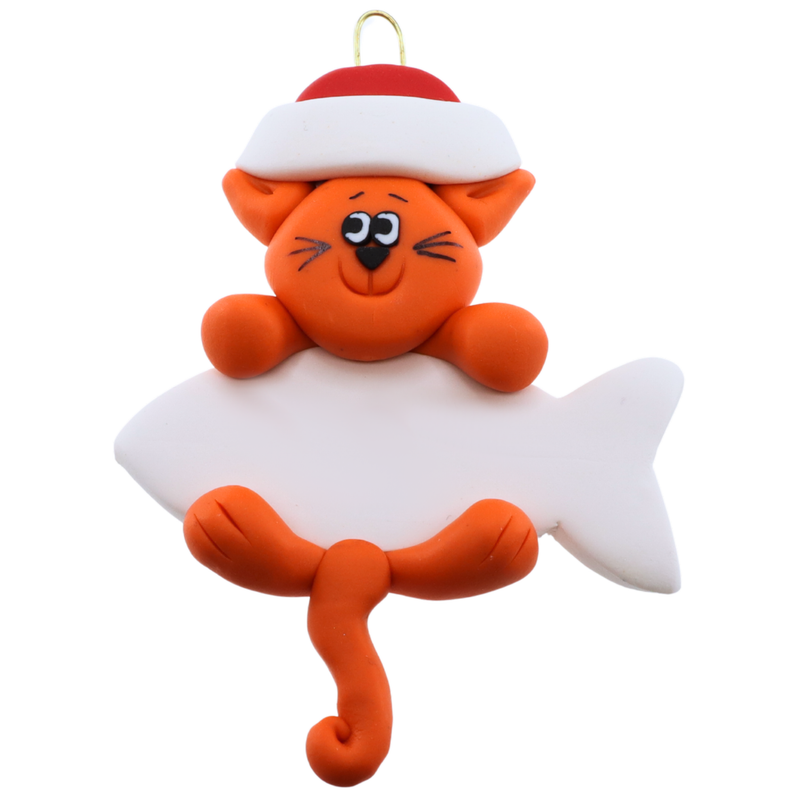 Hanging Cat Marmalade Christmas Ornament