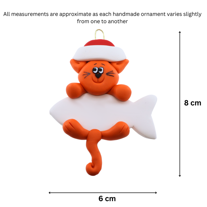 Hanging Cat Marmalade Christmas Ornament