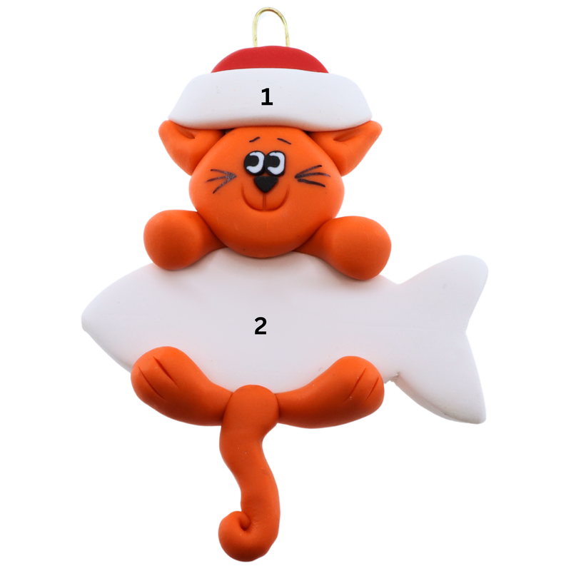 Hanging Cat Marmalade Christmas Ornament