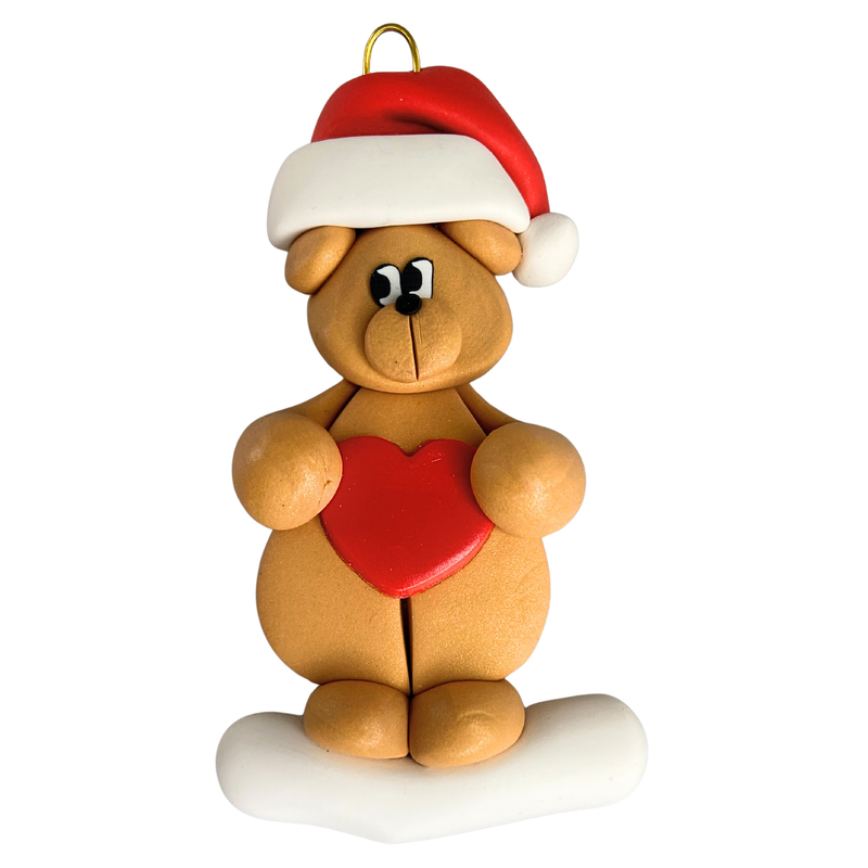 Bear with Heart Christmas Ornament