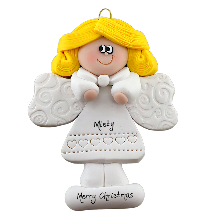 Holiday Angel Ornament - Blonde Hair