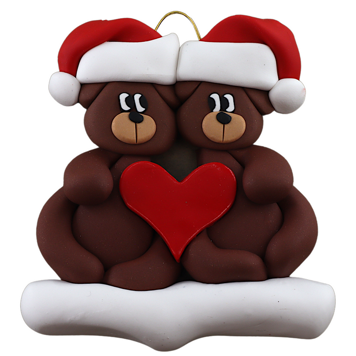 Holiday Bear Couple Ornament