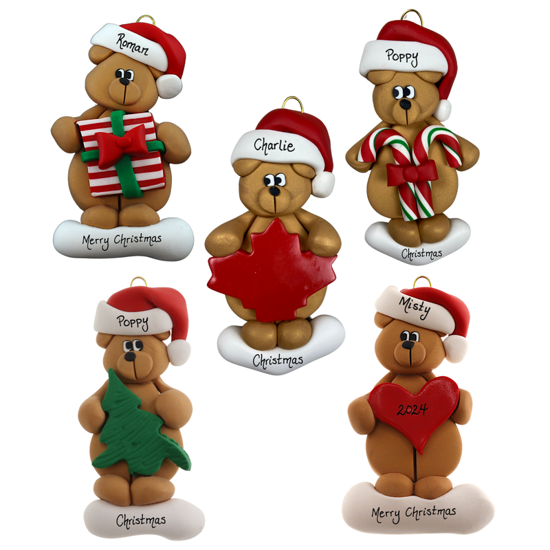 Bear Christmas Ornament Group Special - 15% off