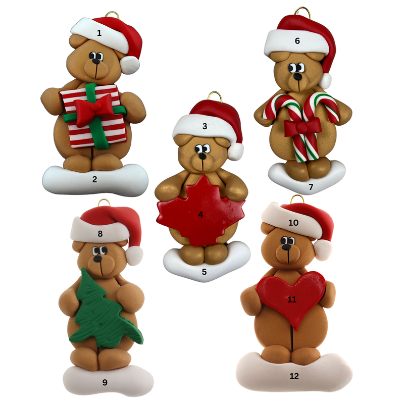 Bear Christmas Ornament Group Special - 15% off