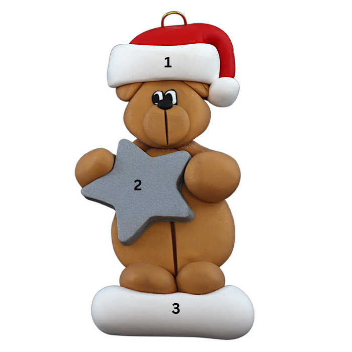 Holiday Bear with Star Ornament