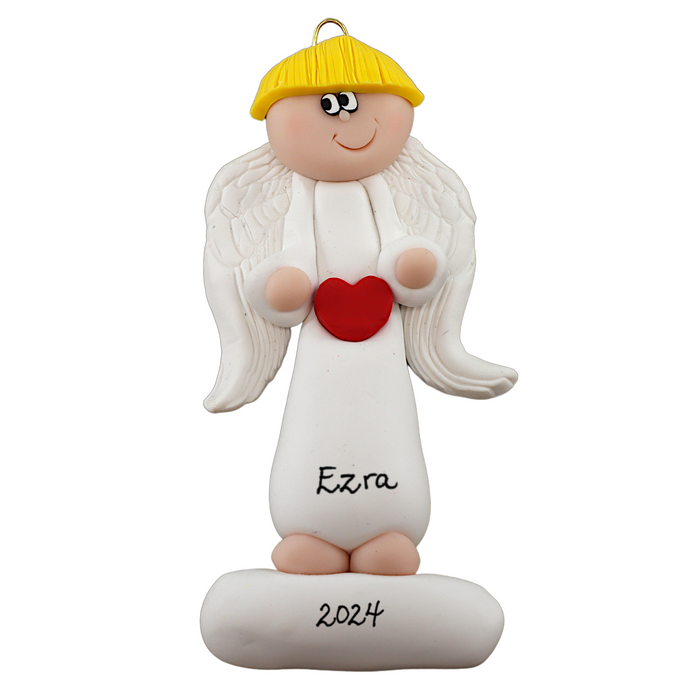 Tall Angel Christmas Ornament - Blonde Hair