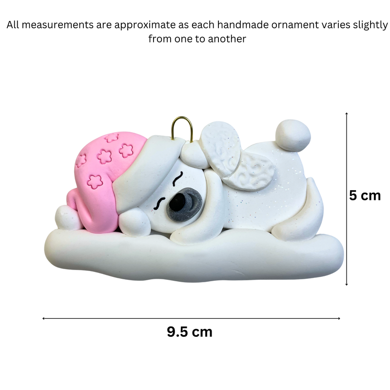 Polar Bear Memorial Baby Christmas Ornament - Pink