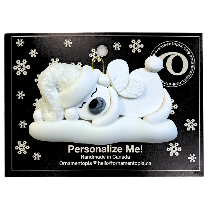 Polar Bear Memorial Baby Christmas Ornament - White