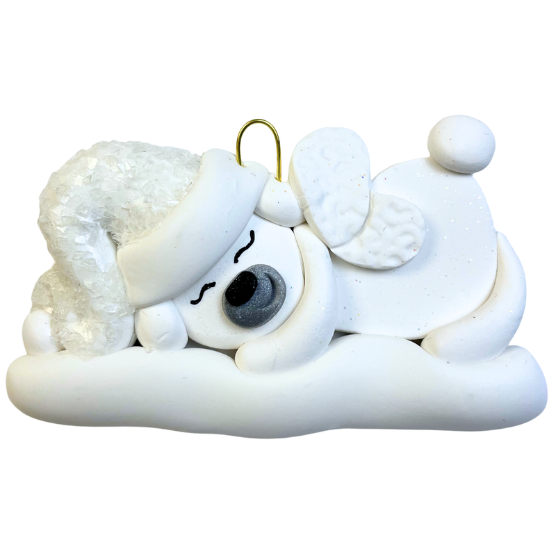 Polar Bear Memorial Baby Christmas Ornament - White