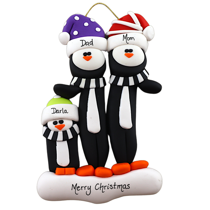 Penguin Family of 3 Ornament