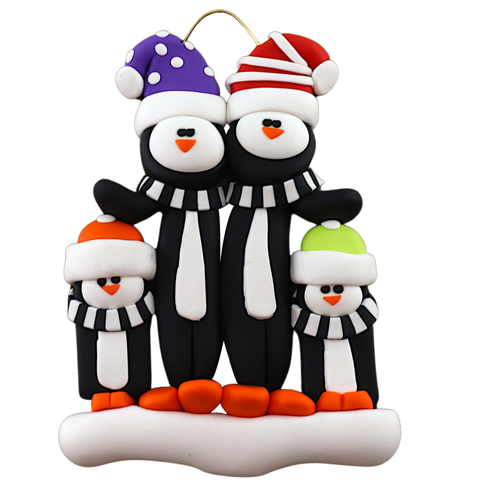 Penguin Family of 4 Ornament