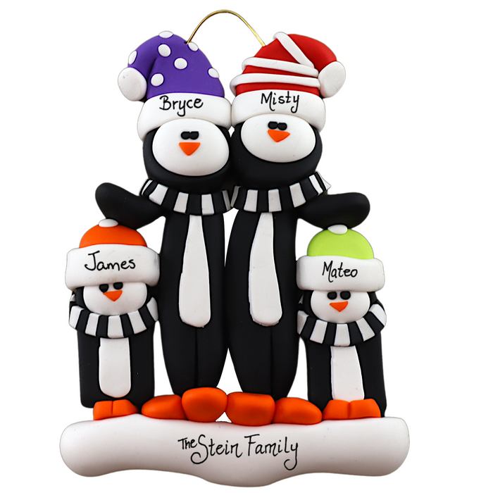 Penguin Family of 4 Ornament