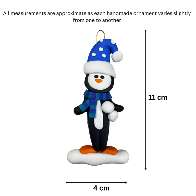 Penguin Christmas Ornament - Blue