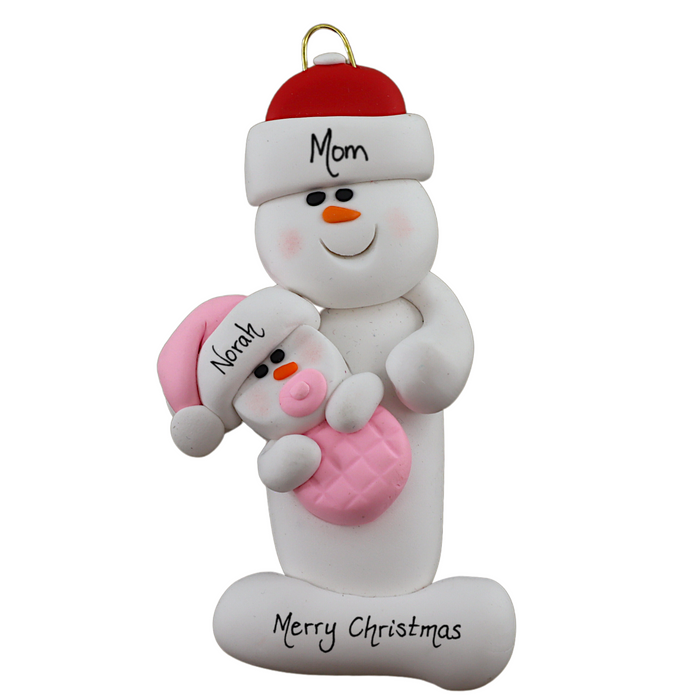 Pink Baby Family of 2 Ornament