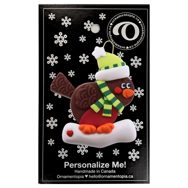 Yule Tide Songbird Robin Christmas Ornament