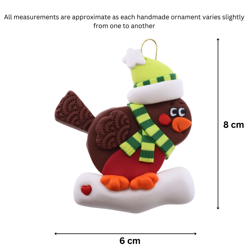 Yule Tide Songbird Robin Christmas Ornament