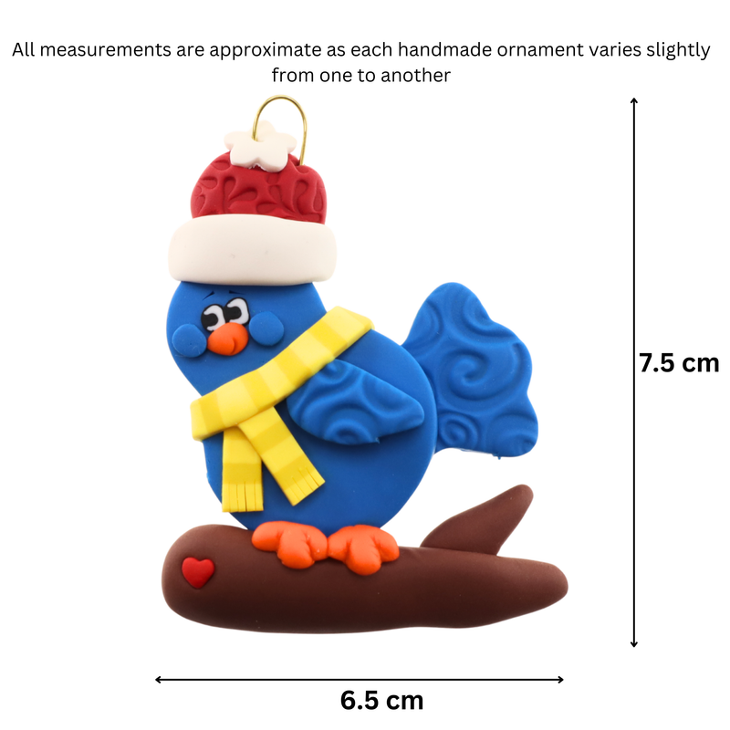 Yule Tide Songbird Blue Bird Christmas Ornament