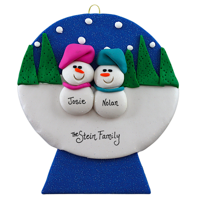 Snow Globe Family of 2 Ornament