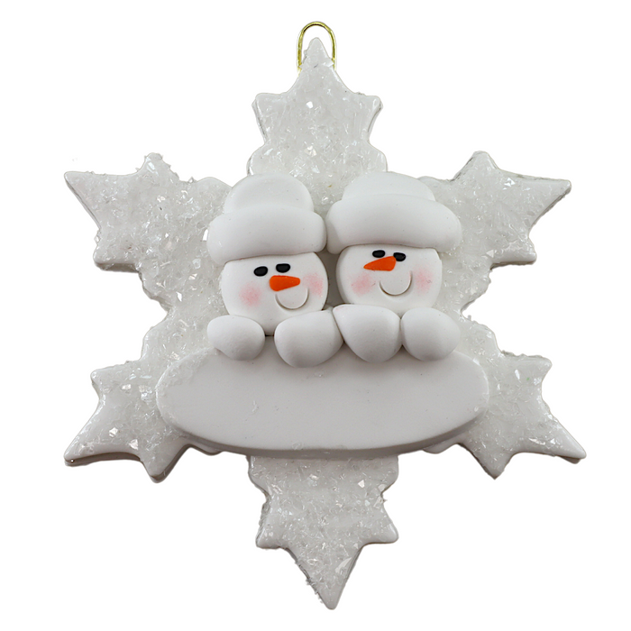 Snowflake Family of 2 Ornament