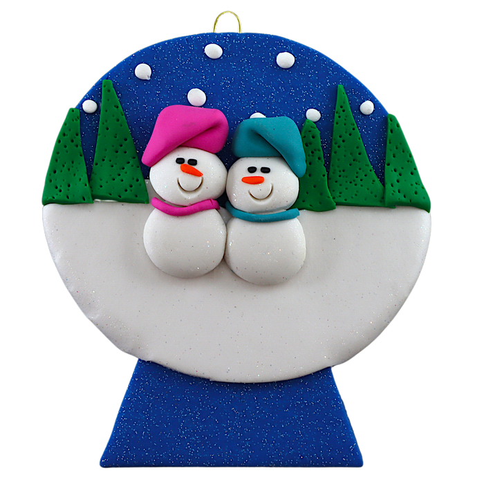 Snow Globe Family of 2 Ornament