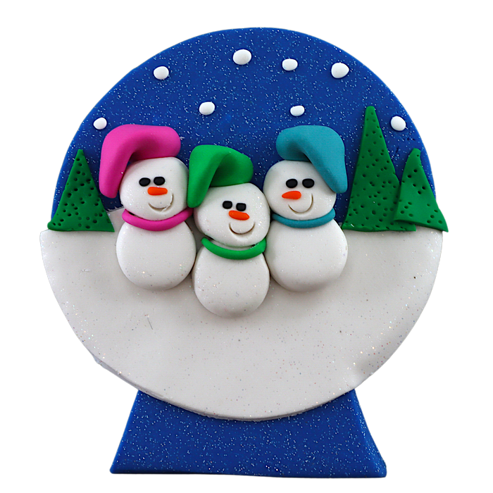 Snow Globe Family of 3 Ornament