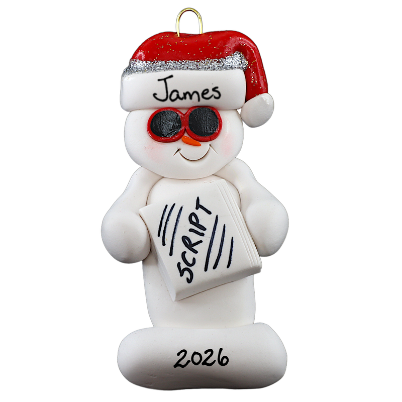 Snowman Actor Christmas Ornament