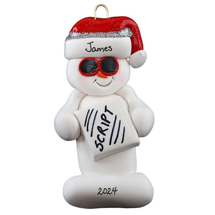 Snowman Actor Ornament