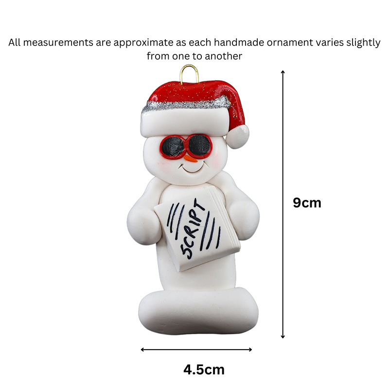 Snowman Actor Christmas Ornament