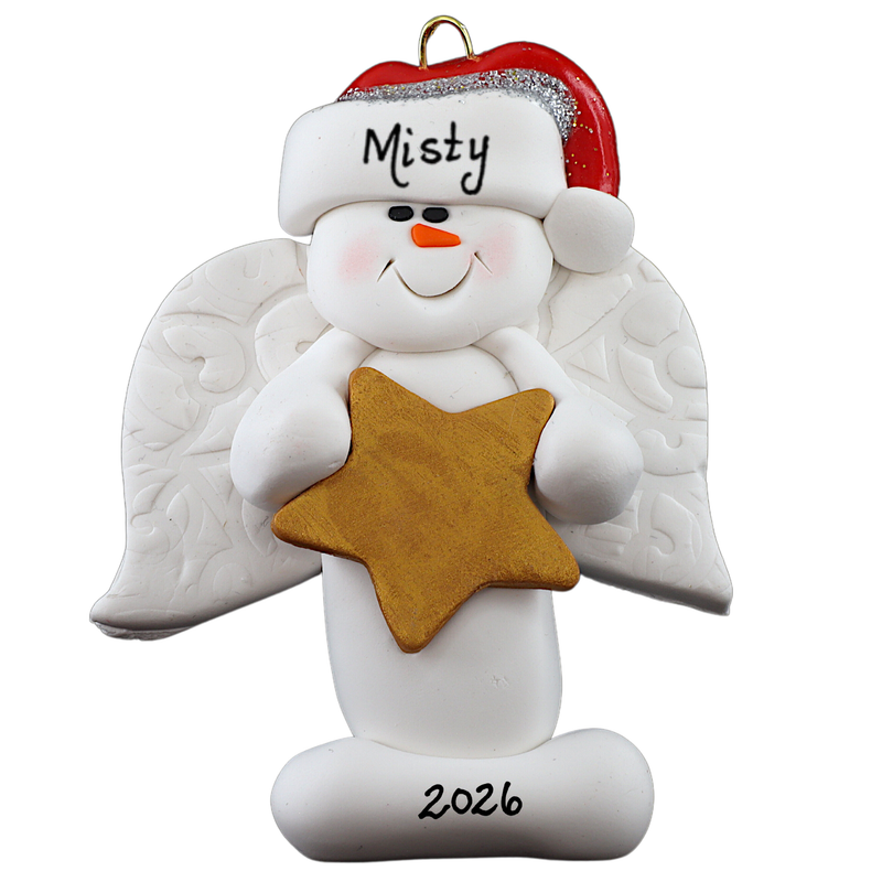 Snowman Angel Christmas Ornament