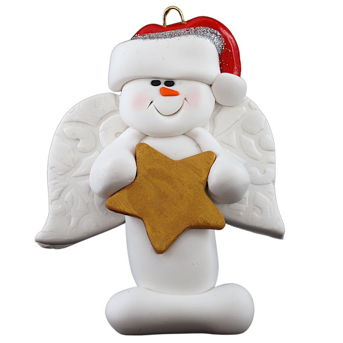 Snowman Angel Ornament