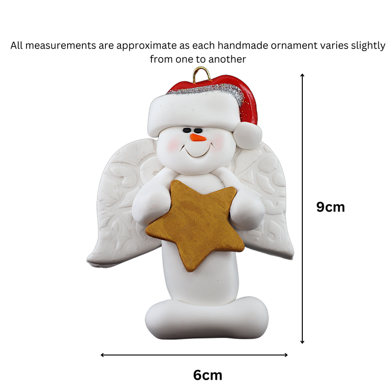 Snowman Angel Christmas Ornament