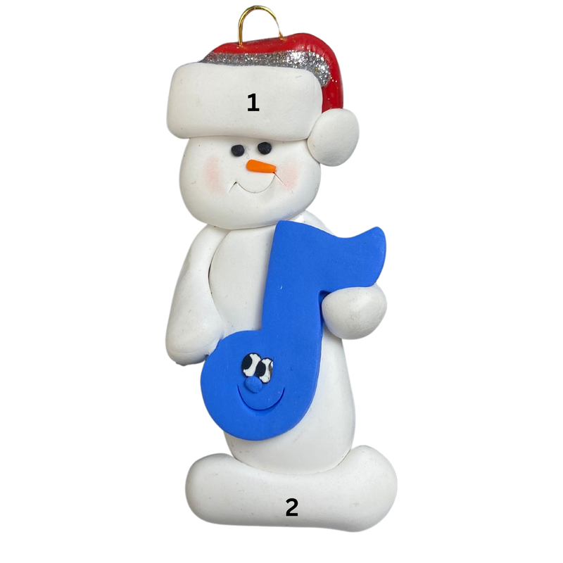 Snowman Band Member Blue Christmas Ornament