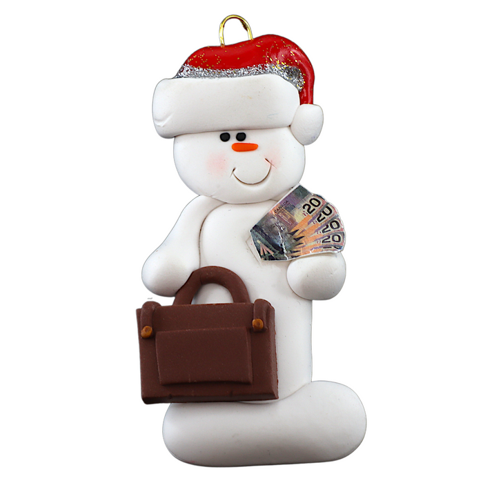 Snowman Banker Ornament