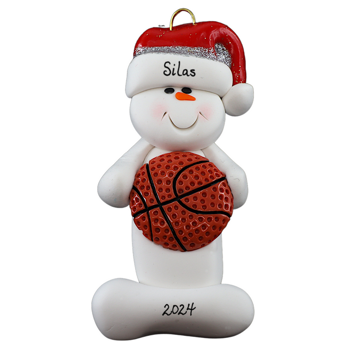 Snowman Basketball Player Ornament