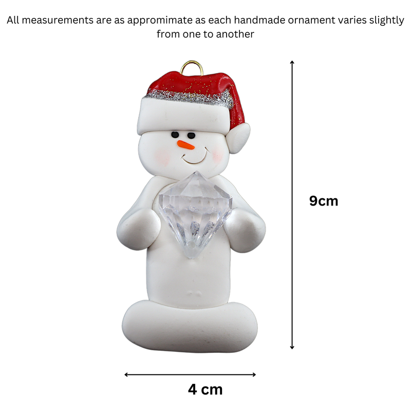 Snowman Bling Lover Christmas Ornament